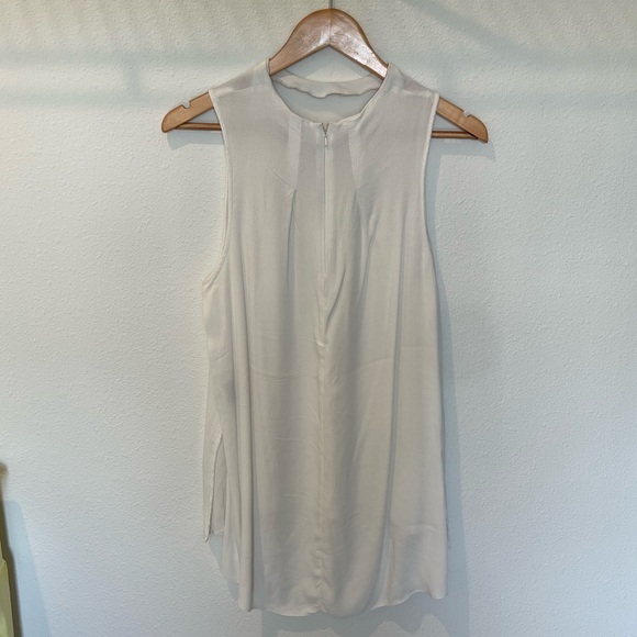 TOPSHOP White Long Tank Top With Side Slits - Picture 3 of 5